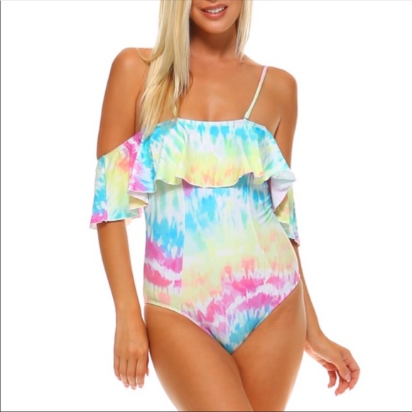 Biki usa Other - 🎊HP🎊Beautiful tie dye off the shoulder swimsuit